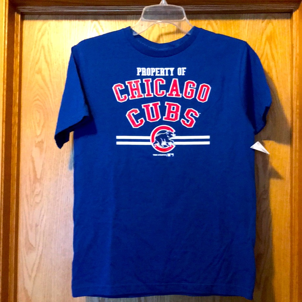 NEW Chicago Cubs MLB XL 14-16 cotton blue red tee shirt Major League Baseball